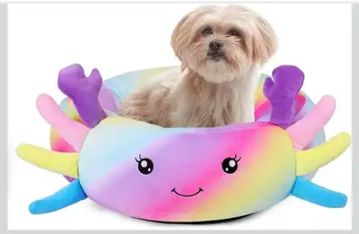 24 Inch Dog Bed,Soft Pet Bed Fluffy Padded Plush Cat Mat Round, View more