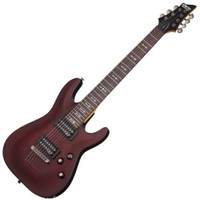 SCHECTER OMEN-7 ELECTRIC GUITAR - Walnut Satin - 2x Humbuckers