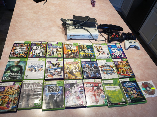 Xbox 360 with games, controllers, a movie, and a kinect system in XBOX 360 in Abbotsford - Image 2