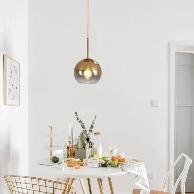 KCO Lighting Modern Gold Glass Pendant Light Fixture BRAND NEW in Indoor Lighting & Fans in London - Image 5