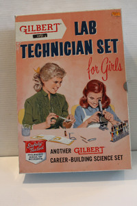 JEU GILBERT Lab technician set pour filles 1958 & boite métal