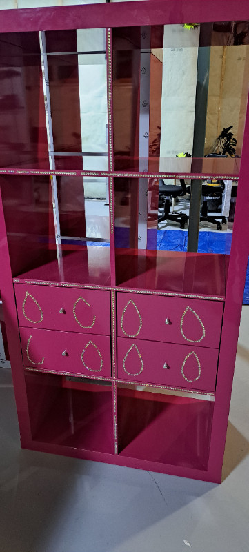 2 Lovely Pink Ikea Bookshelves/Cabinets in Bookcases & Shelving Units in Calgary - Image 3