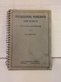 VINTAGE 1935 HOUSEKEEPING WORKBOOK HOW TO DO IT 1935