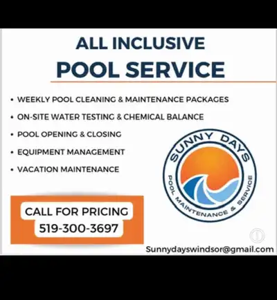 Pool Service & Builds • opening & closings • Weekly maintenance programs • inground pool builds • fi...