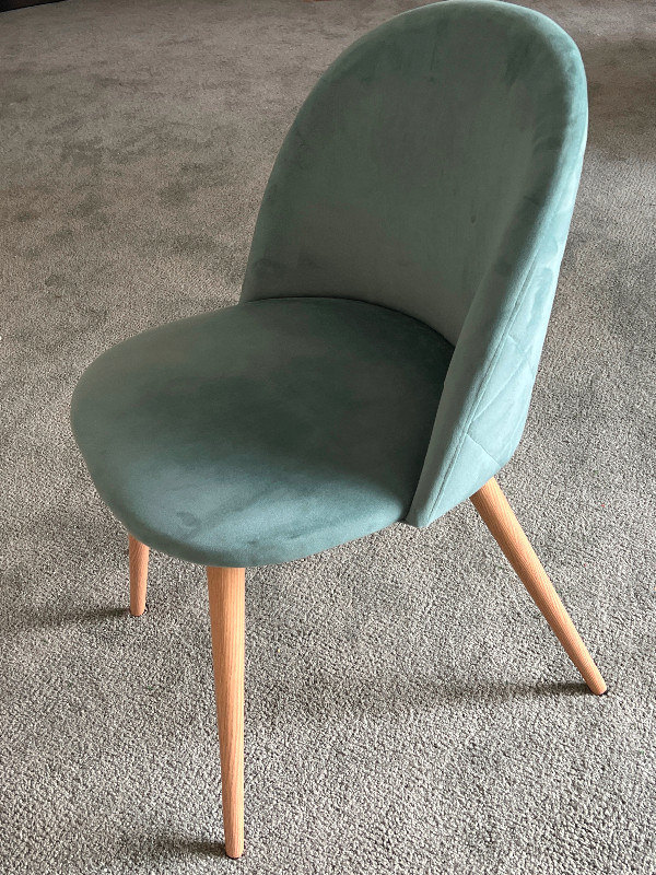 Green velvet dining chairs in Chairs & Recliners in Victoria - Image 2