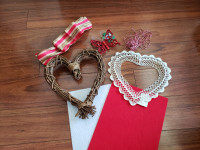 .......2 Heart Shaped Wreaths & Items To Decorate Them..........