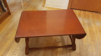 Maple wood double drop leaf coffee table