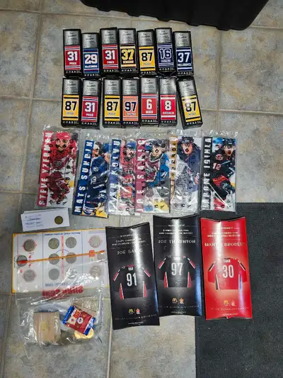Tim Hortons hockey stick 5$ each or 50$ for the lot Mcdonald mini shirt 20$ lot Mcdonald mini olympi...