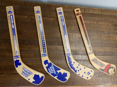Mini wood hockey sticks, View more