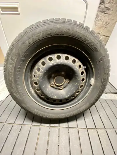 4 General Altimax Arctic tires on steel rims. 215/65 R16 Tires and rims in great shape, used for onl...