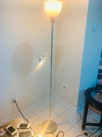 Standing Lamp with reading light, Silver