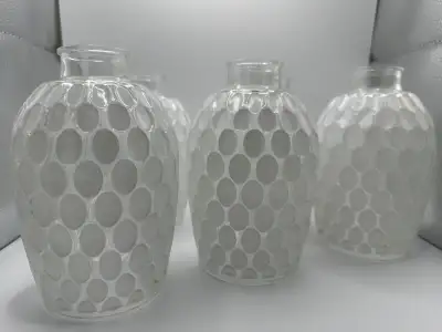 Vintage Honeycomb Glass Pendant Lamp Shades – Set of 5, View more