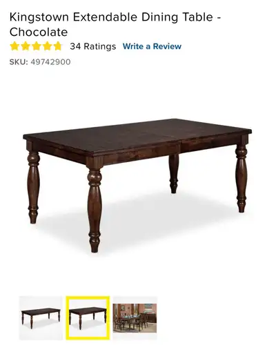 Kingstown Extendable Dining Table, View more