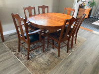 Antique Table and 6 Chairs.