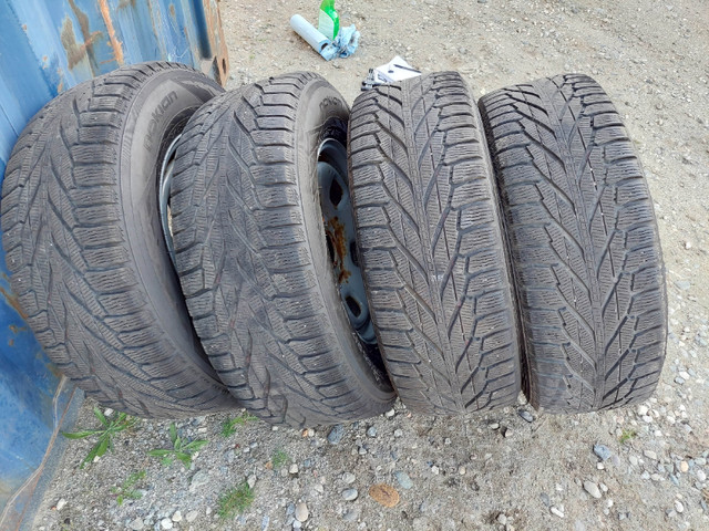 Ram 1500 17” Steel Wheels with Winter Tires Nokian Hakkapeliitta in Tires & Rims in Mission - Image 4