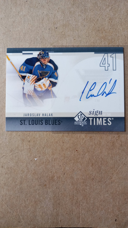 JAROSLAV HALAK AUTO 2010-11 SP AUTHENTIC SIGN OF THE TIMES 10-11 in Arts & Collectibles in St. Catharines - Image 2