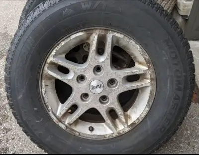 Total Terrain Tires on JEEP MagRims - size 245/70 R16 - with great tread!
