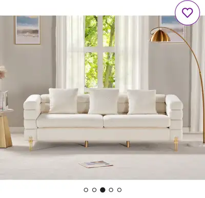 Originally 900CAD. Eatonton Bouclé Sofa Couch 3 Seater Sofa York Sofa for Living Room Oversized Sofa...