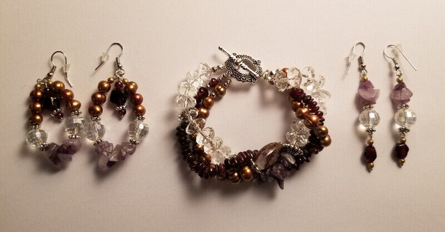 Bracelets with natural mix-gemstones and pearls. in Hobbies & Crafts in City of Toronto