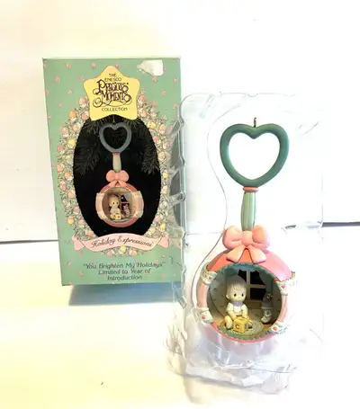 Precious Moments 'You Brighten My Holidays' Pink/Blue  ox, View more