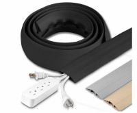 6 Ft Black Floor Cord and Cable Cover