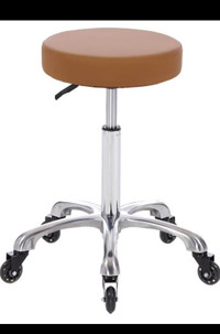 Rolling Salon Stool Swivel Chair with Wheels Height Adjustable H
