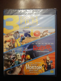 BNIB Rio / Robots / Horton Hears a Who Triple Blu-Ray Movies