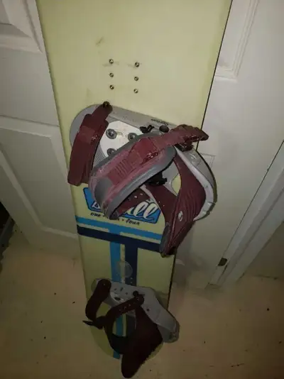 Snowboard with Burton Bindings, View more