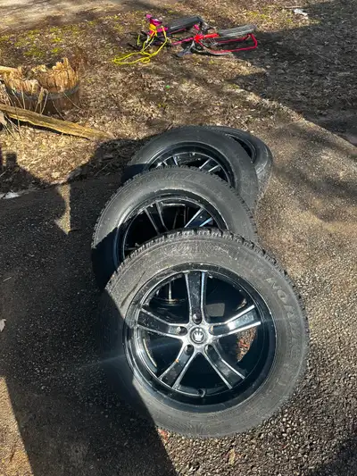 P225 55 r17 brand new goodyear winter tires on 5 bolt aftermarket rims $500 Unfortunately winter is...