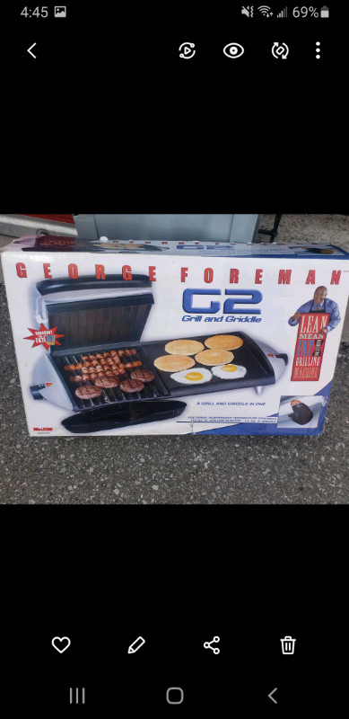 George Foreman Griddle/Grill in Microwaves & Cookers in Markham / York Region