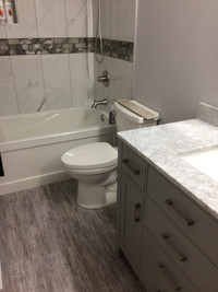 Bathroom renovations: complete or partial.