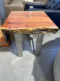 Live edge side table 