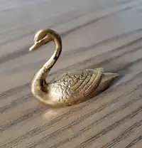 Small Brass Swan