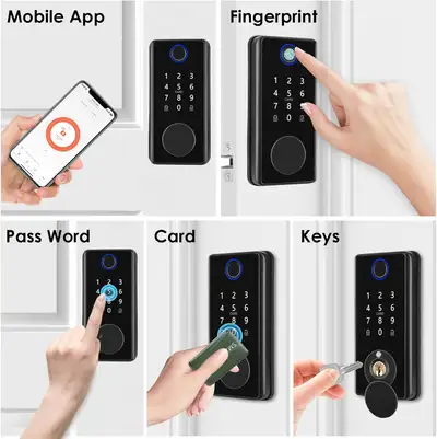 NEW Quotor Smart Lock Keyless Entry WiFi Door Lock for Entry Door with WiFi Control, Bluetooth Touch...