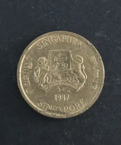 1987 Singapore 5 Cents Coin, View more