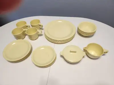 Vintage MELMAC GPL Yellow Melamine Dinnerware Set, View more