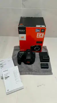 Sony Alpha77 SLT-A77V Plus Flash and Lenses