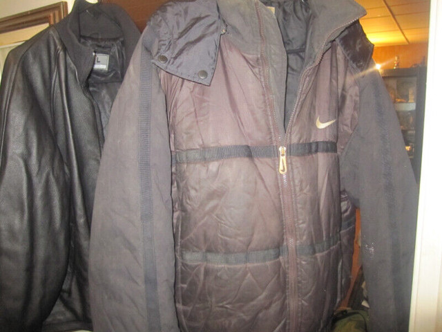 Nike Leather Coat And Winter Jacket   Brand New Black in Arts & Collectibles in City of Toronto - Image 3
