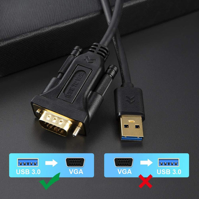 USB 3.0 to VGA Cable 6FT in General Electronics in Saskatoon - Image 2
