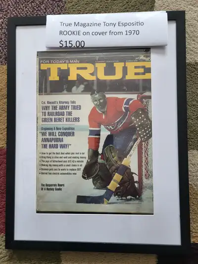 Vintage Hockey , True Magazine from March 1970, View more