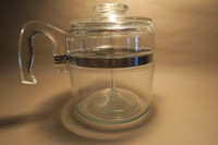 Vintage Glass Pyrex Percolator Coffee 7756 -6cups Full Set