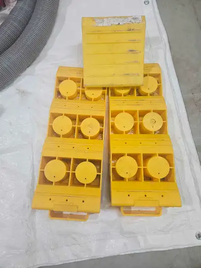 Triple Levelers and wheel chock $35