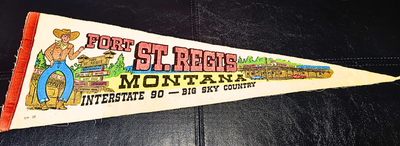Vintage 1970s Fort St. Regis Montana Pennant – Big Sky Country, View more