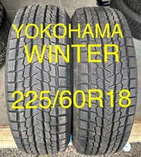 2 x 225/60R18 Yokohama Winter (2 Tires) 