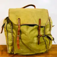 80s retro  unisex army style backpack