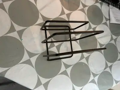 Brown Napkin Holder, 5” W, 6.5” H, Metal, In Good Condition, Asking $2.00 Firm