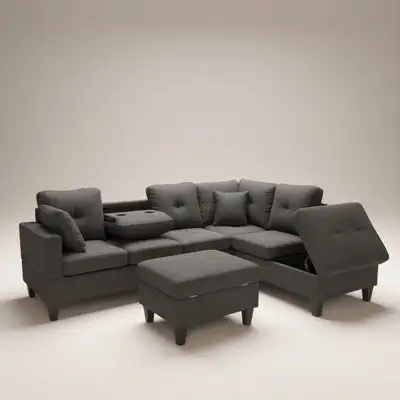 6 seater sectional sofa with storage for sale, View more