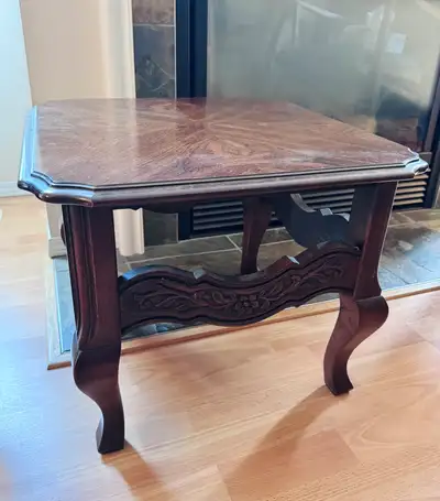 2 wooden side tables , View more