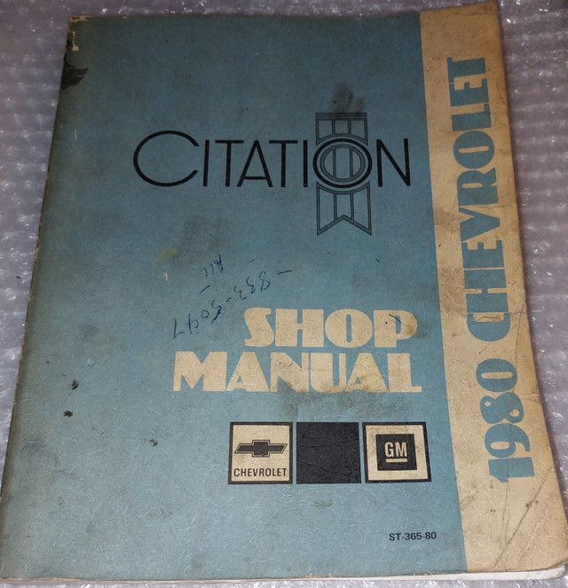 1980 CITATION Shop Service Manual in Other in Kingston