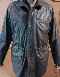 Men's Leather Coat - For Sale
